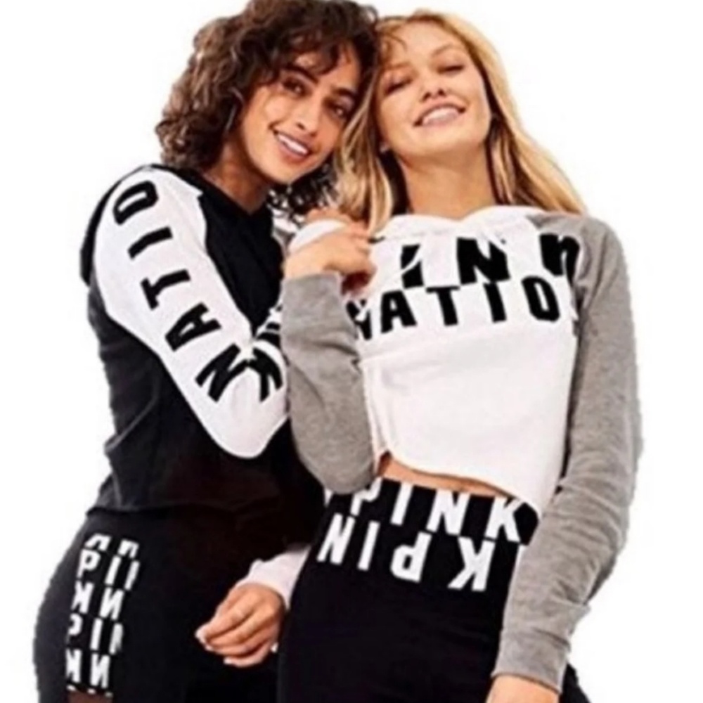 SOLD! VS PINK NATION Raglan Hoodie Sweater - Picture 6 of 8